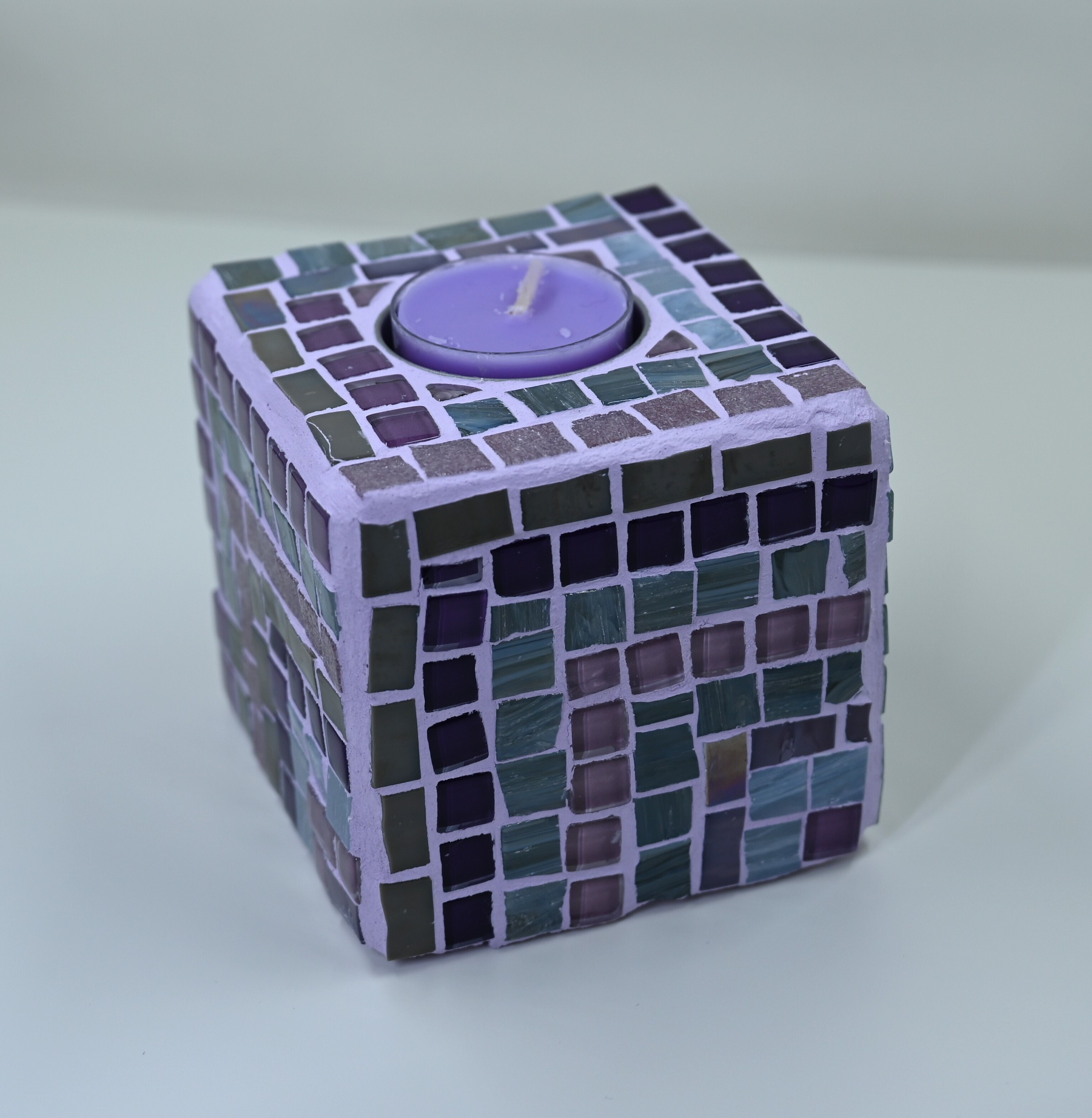 Kerzenhalter Cube Lila