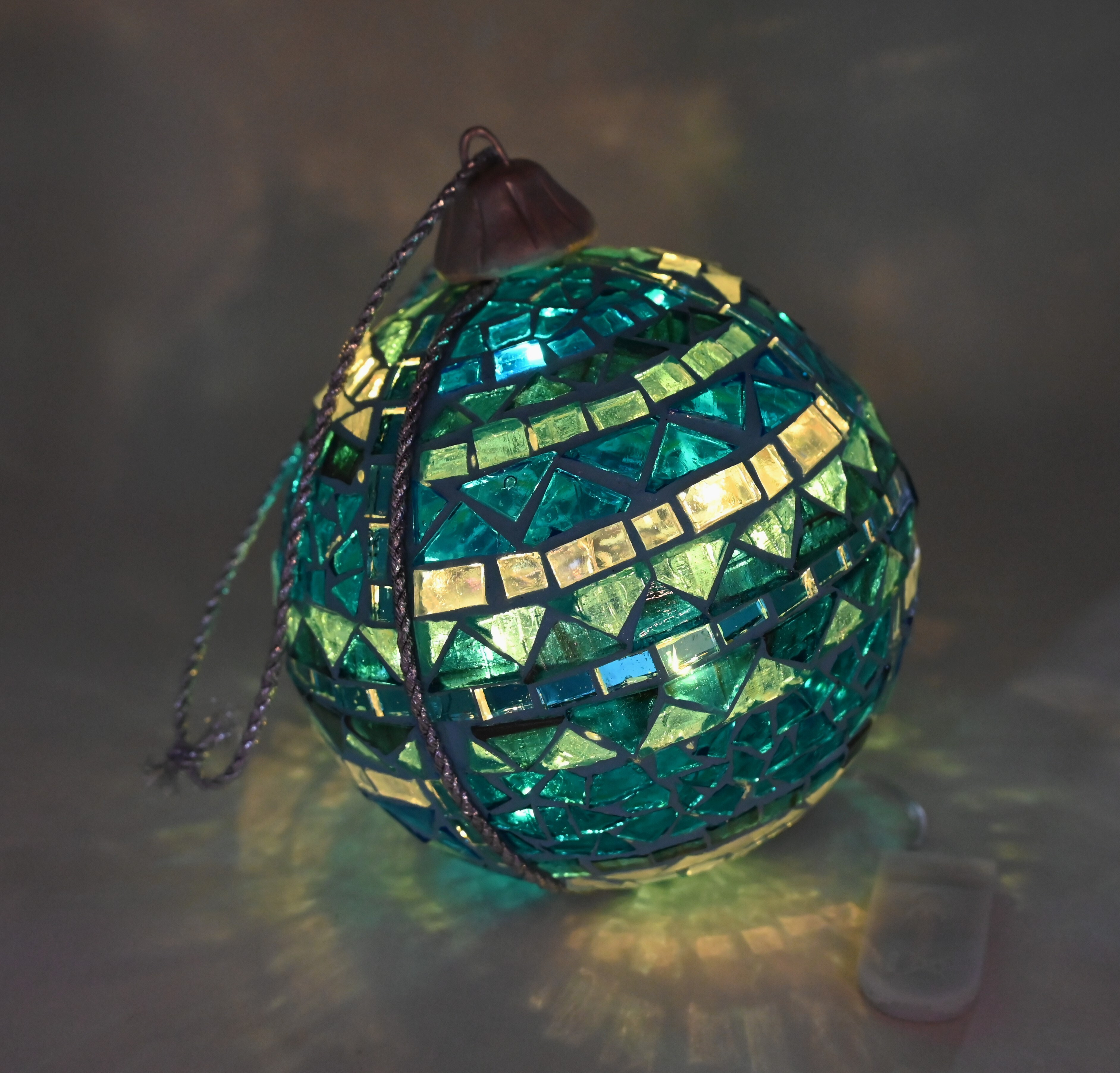 Weihnachtskugel Türkis-Blau