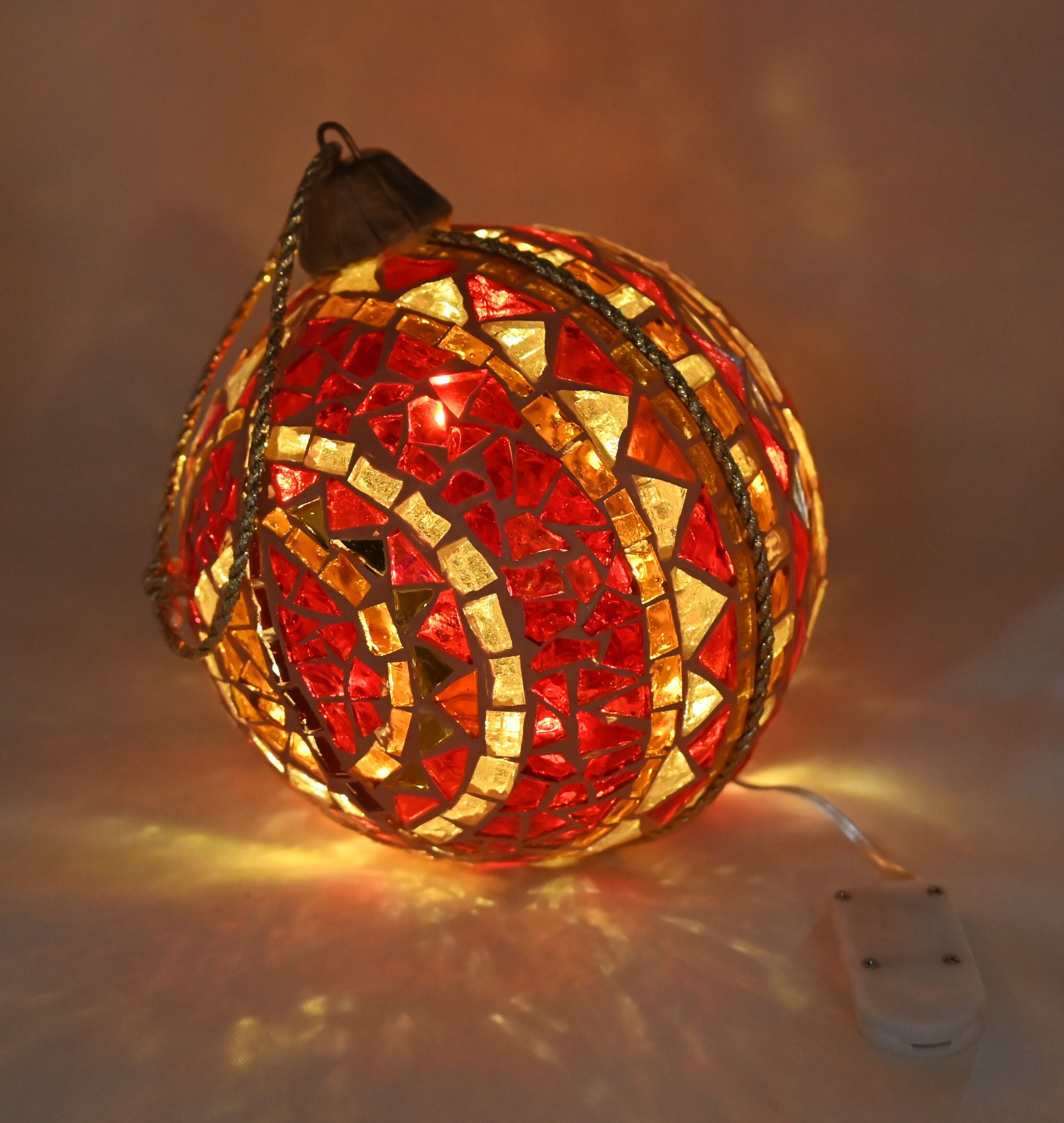 Weihnachtskugel Rot-Gold