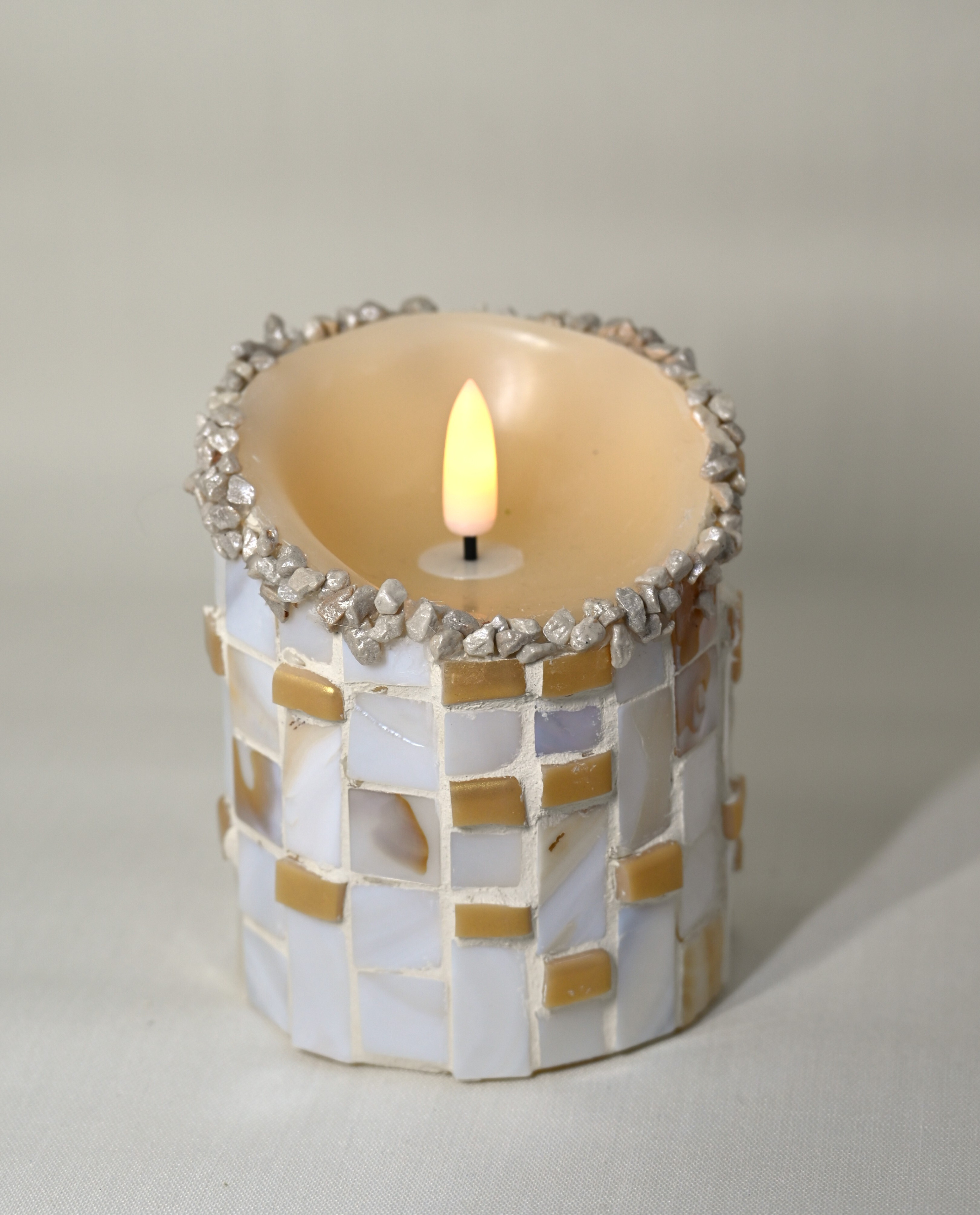 LED-Kerzen Perlmutt